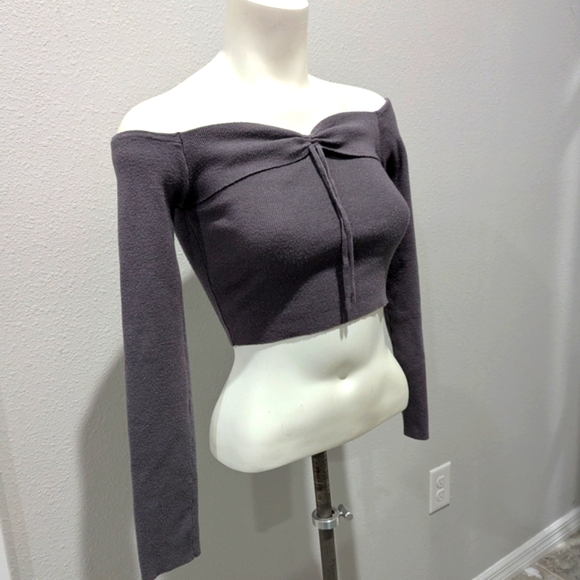 La Hearts Charcoal Knit Top - Picture 3 of 5